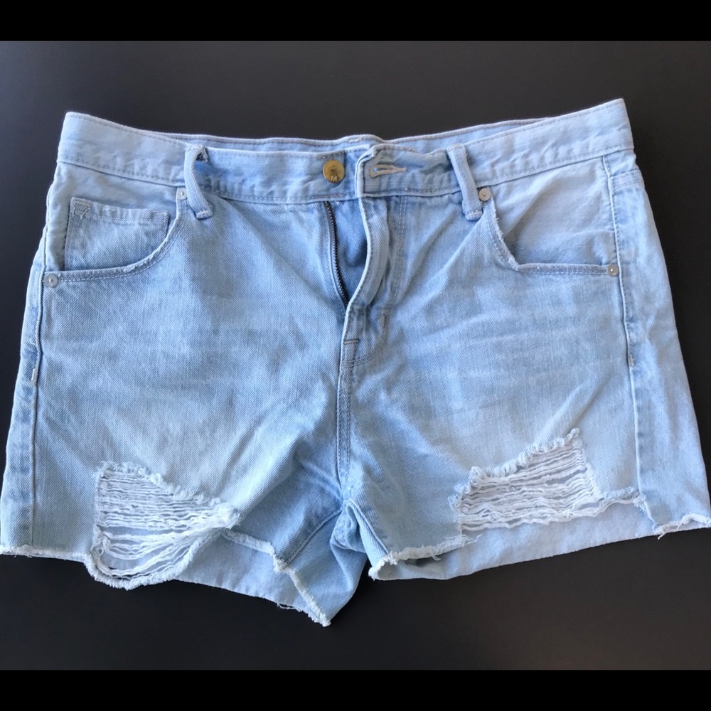 Light Washed Denim Shorts